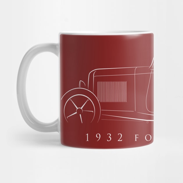 1932 Ford Model A Coupe - profile stencil, white by mal_photography